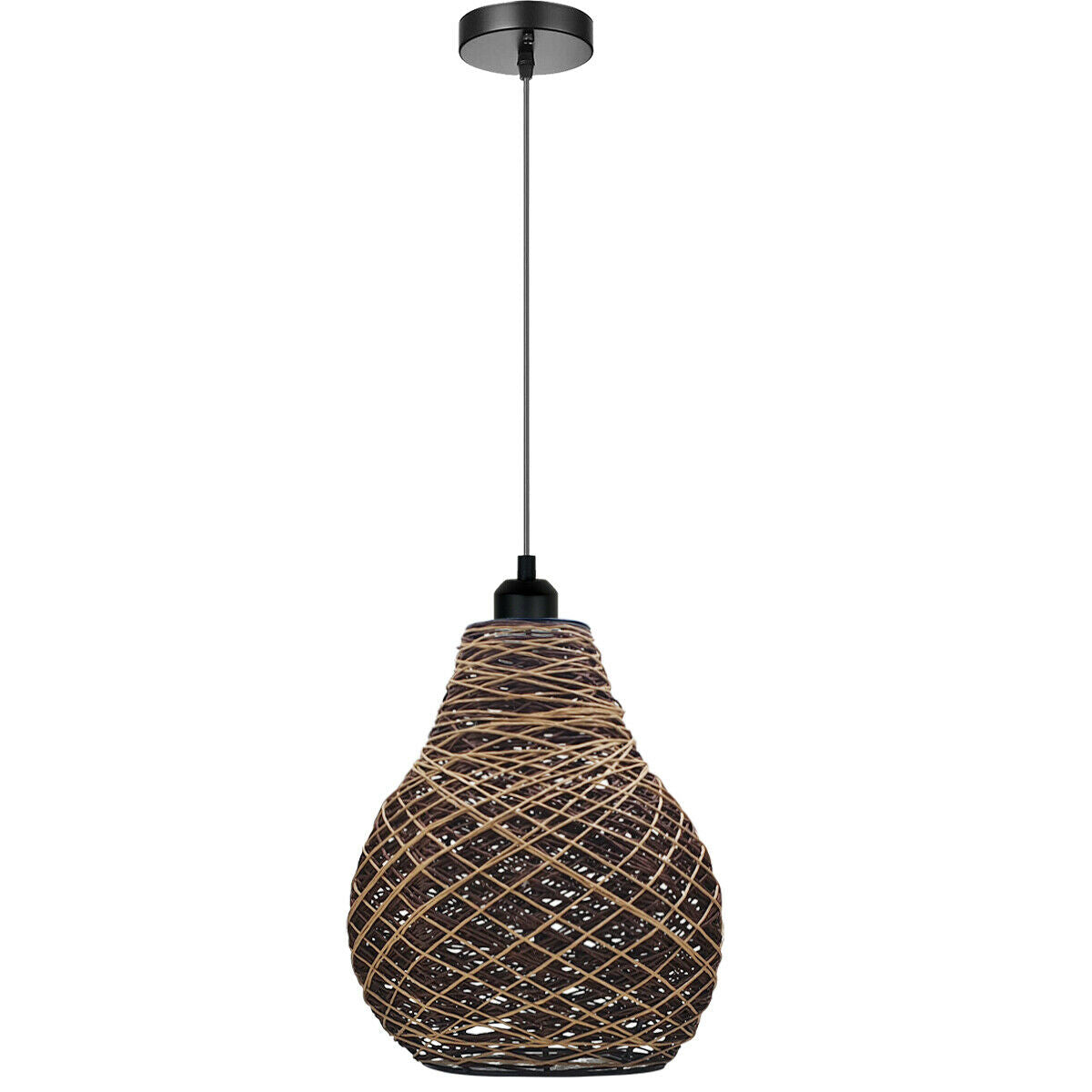 Woven Pendant Lamp Adjustable Height Creative Design Hanging Chandelier Pendant