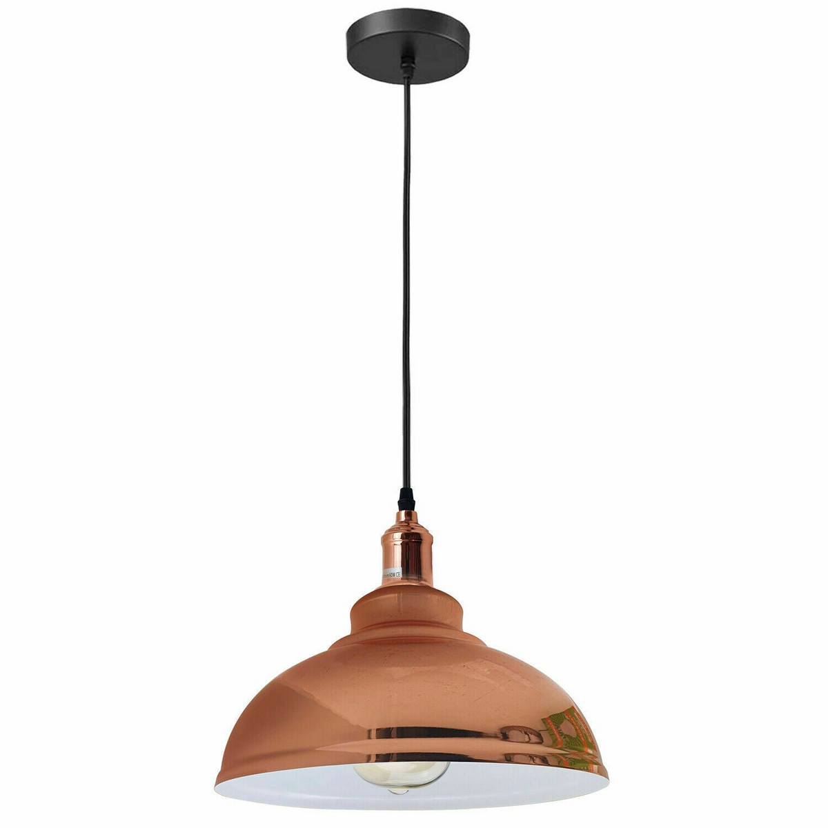 Rose Gold Pendant Lamp - Vintage Style Metal Wire Ceiling Light