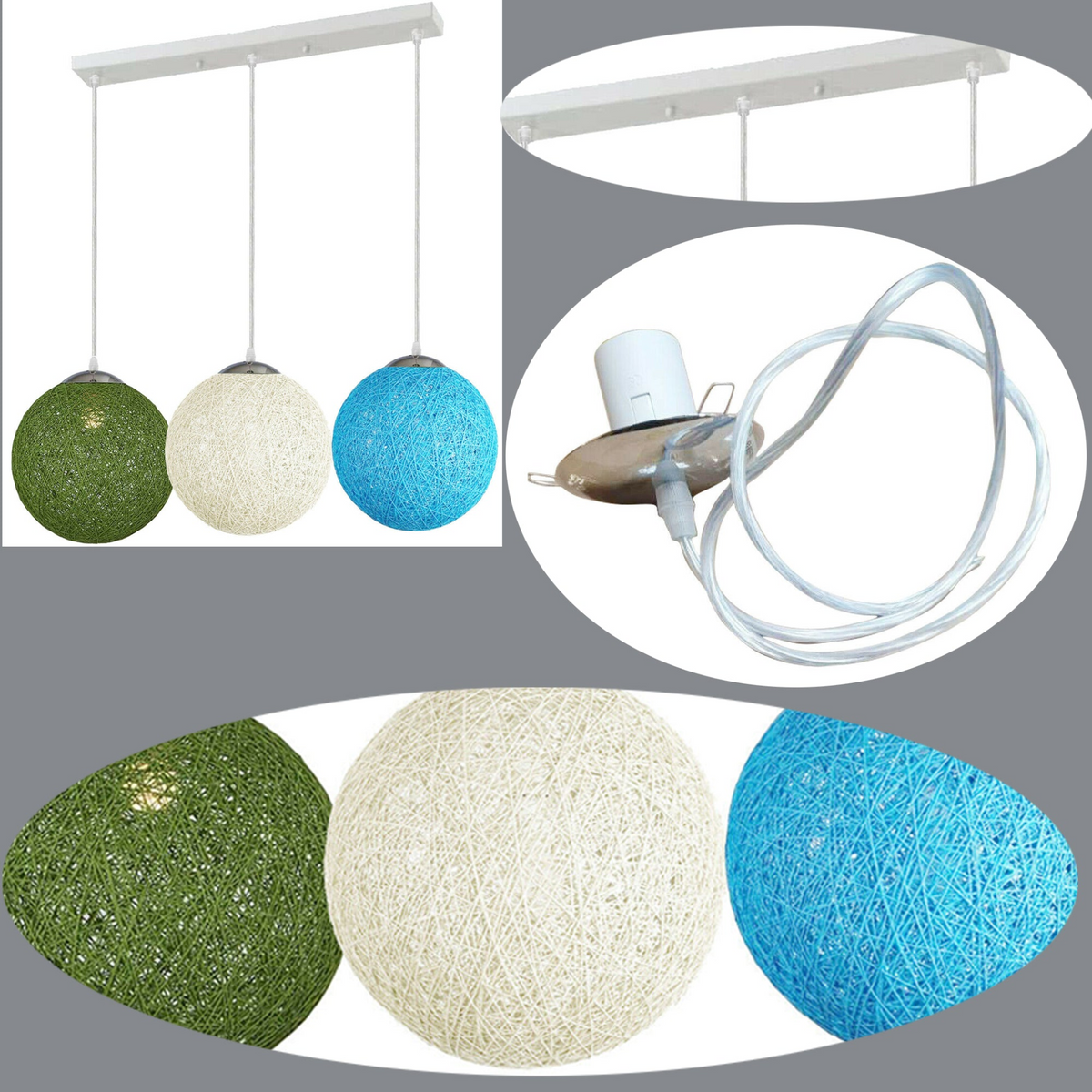 Concise Hand Woven Multi Colour Rattan Vine Ball Pendant Light Shades - Unique and Stylish Décor for Your Home