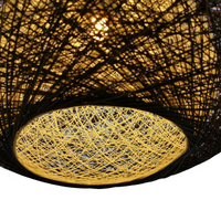 Rattan Ceiling Light Lamp Hanging Hemp Rope Pendant Lamp Shade