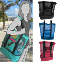 Dual Compartment Picnic Cooler Bag With zipper Multifunction Reusable portable  Beach camping