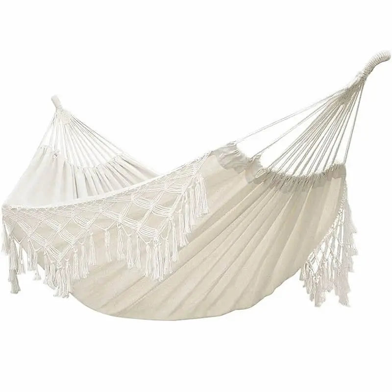 Tassel Swing Bed Backpack Hanging-Chair Cotton Hammock Survival Outdoor Travel