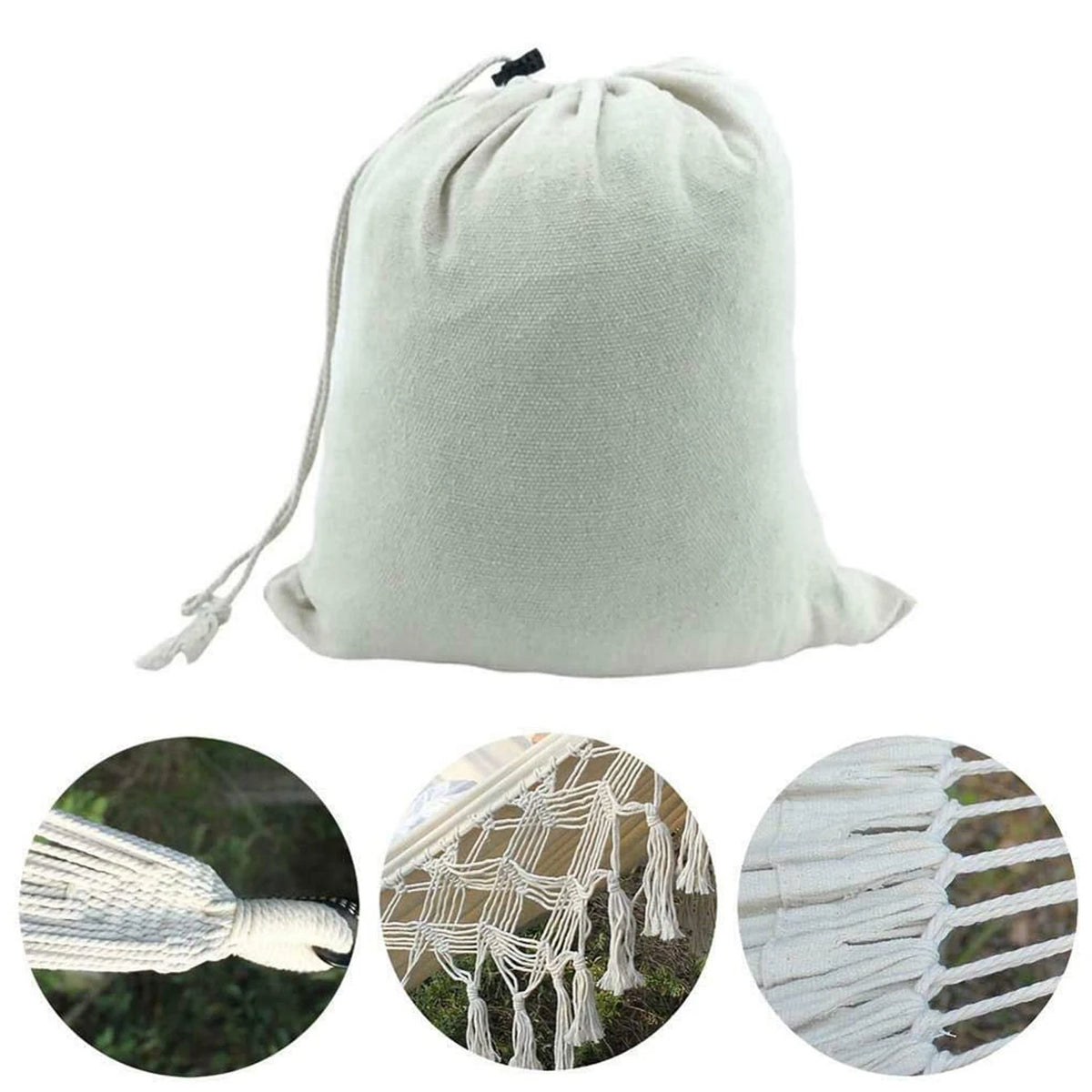 Nordic Style White Cotton hammock Outdoor Indoor Garden