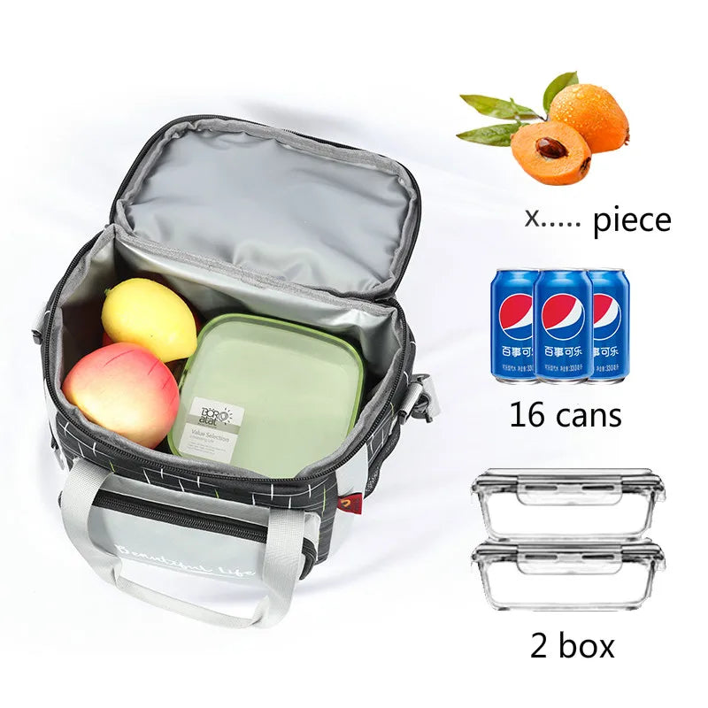 DENUONISS New Cooler Bag 16 Cans Waterproof Portable Food Picnic Beer Bag