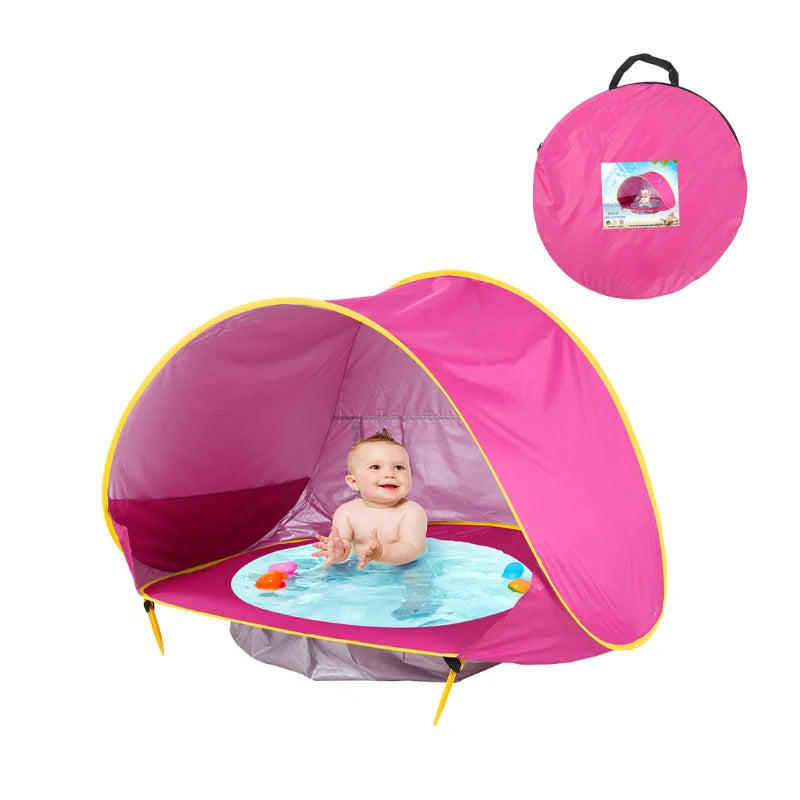 Baby Beach Tent Children Waterproof Pop Up sun Awning Tent UV-protecting Sunshelter with Pool