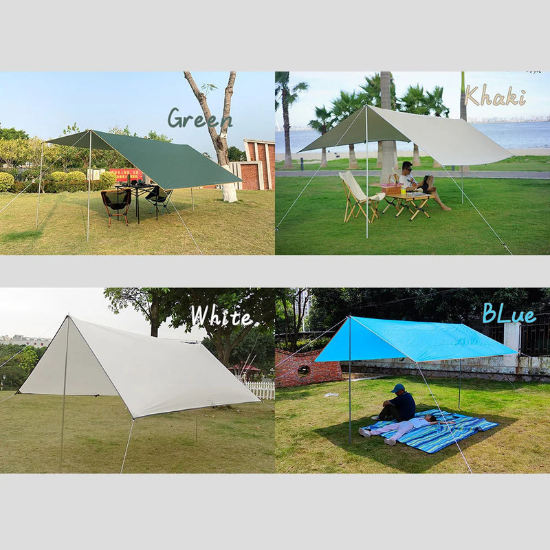 3x5m 3x4m Sun Shelter Tent Tarp Beach Waterproof Shade Outdoor