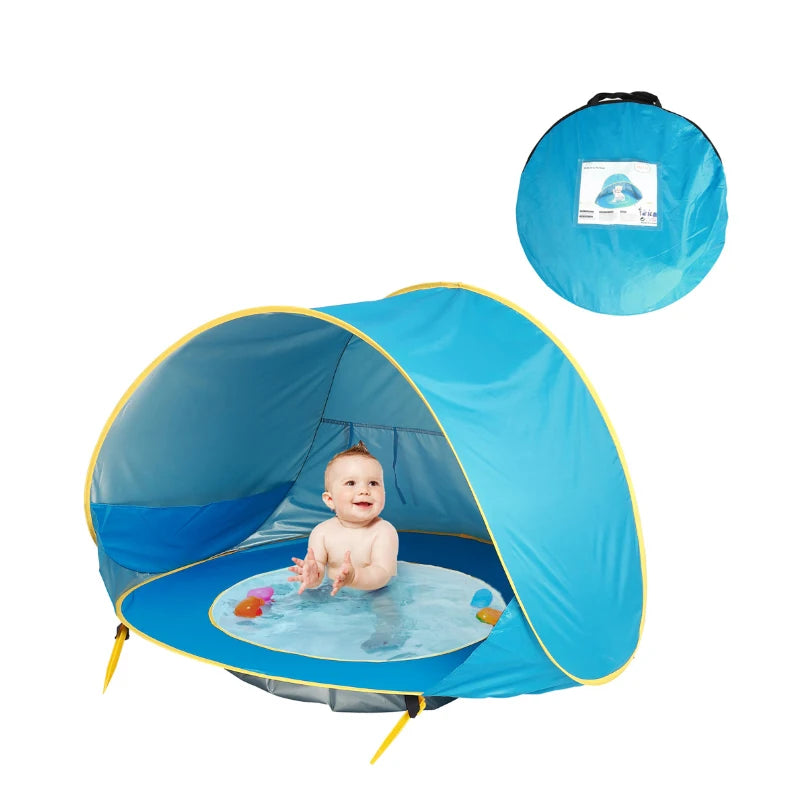 Baby Beach Tent Children Waterproof Pop Up sun Awning Tent UV-protecting Sunshelter with Pool