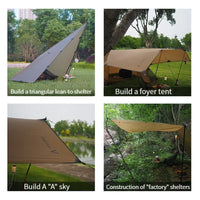 ASTA GEAR 3*3m 4*4m Ultralight  bushcraft sun shelter shade awning waterproof beach tent