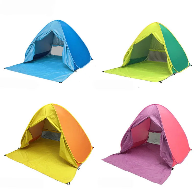 2-3Persons Pop Up Beach Tent  UV50+ Portable Ultralight Sunscreen