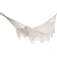 Large 2 Person Hammock Boho Style Brazilian Macrame Fringed