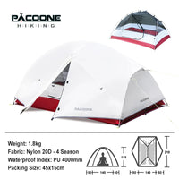 PACOONE Ultralight 20D Nylon Waterproof Beach Tent