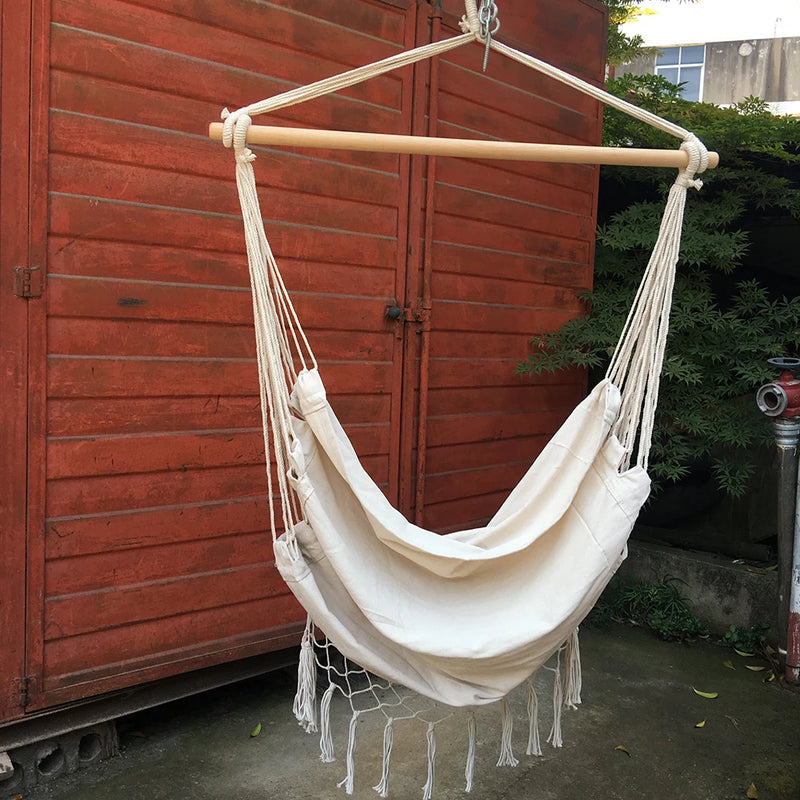 Swing Hanging Hammock Cotton Tassel