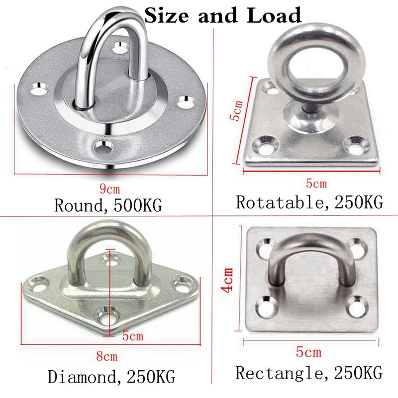 Swing Hook Hammock Bracket Suspension Hook  Hanger Buckle Ceiling Mount Kit Accessories For Hanging Chair Aerial Yoga