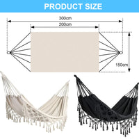 Macrame Fringe Hammock Boho Balcony Hammock Handmade Tassels Hammock 2 Person Double Hammock