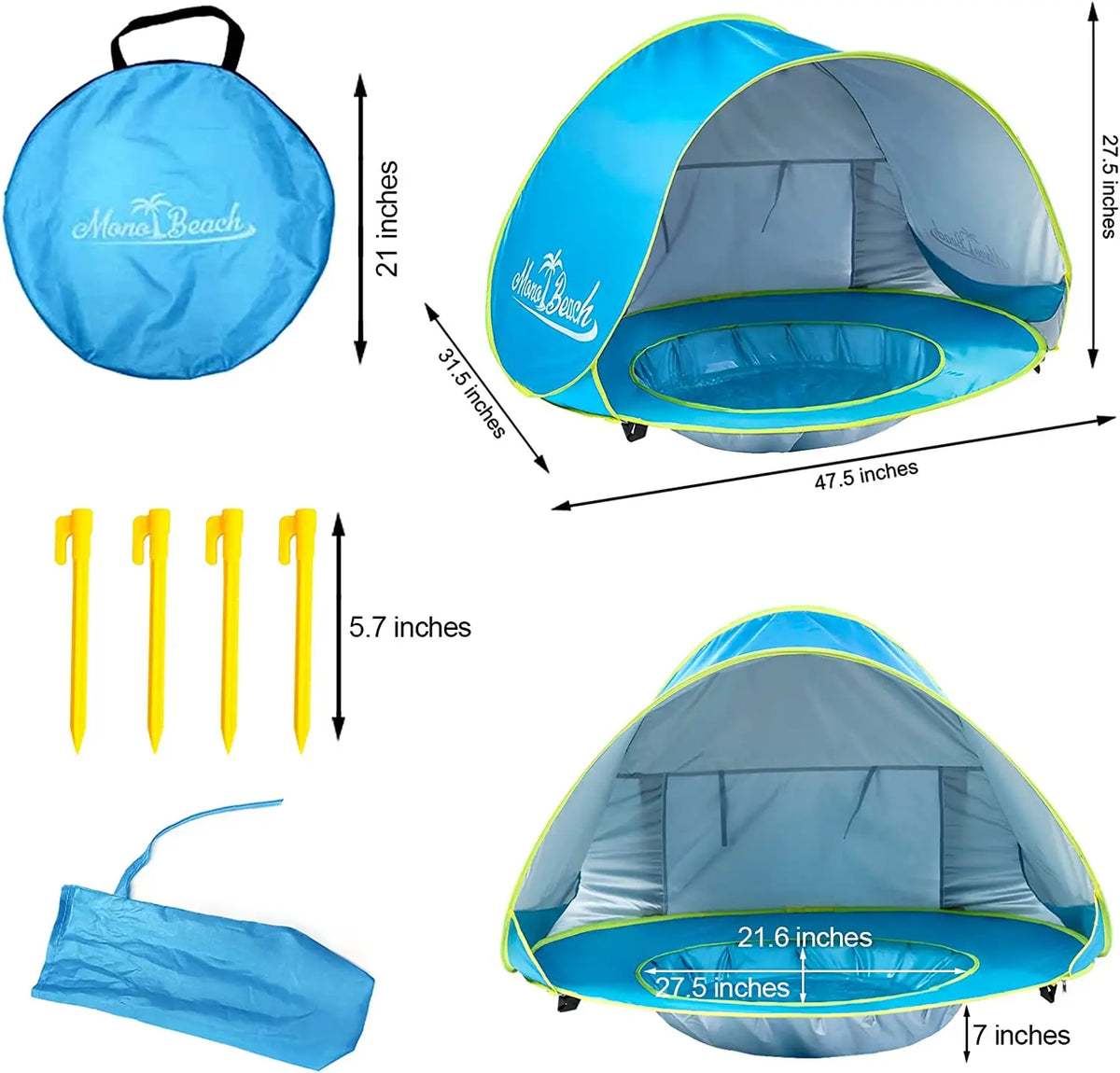 Baby Beach Tent Shade Pool UV Protection Sun Shelter Infant