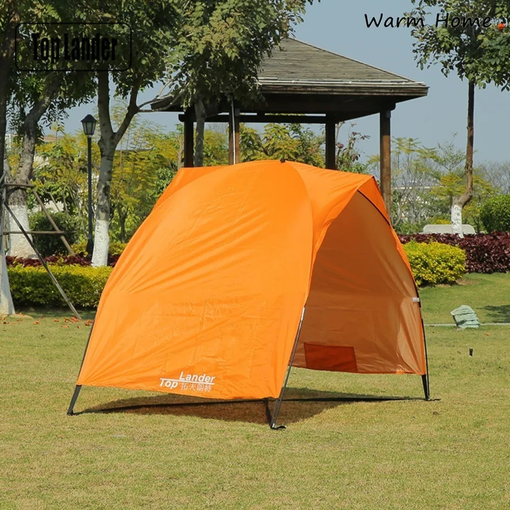 Portable Protective Canopy for Sunshades for Outdoor Beach, Foldable Double Tent Canopy with Anti-UV Coating