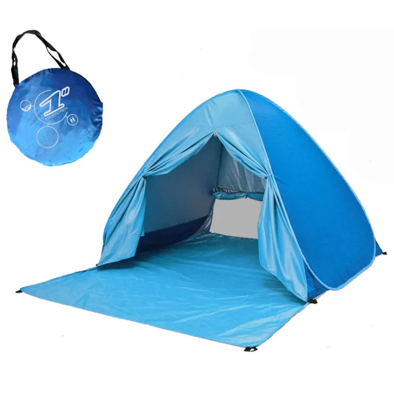 2-3Persons Pop Up Beach Tent  UV50+ Portable Ultralight Sunscreen