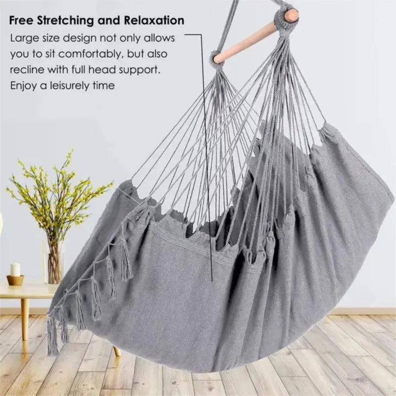 FULLLOVE Nordic Outdoor Garden Detachable Hammock Anti-rollover