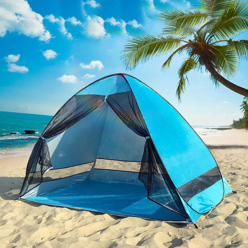 Full-automatic Pop Up Beach Tent Portable Seaside Sunshade